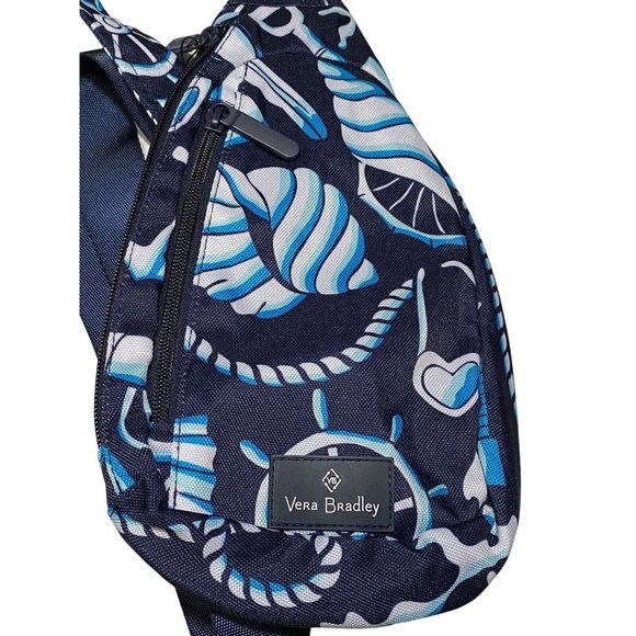 Vera Bradley Shore Enough Lighten Up Essential Sling bag - NWT Blue Sea Shell - Picture 4 of 6